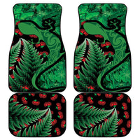 New Zealand Gecko Christmas Car Mats Meri Kirihimete Paua Shell Mix Pohutukawa LT14 - Polynesian Pride