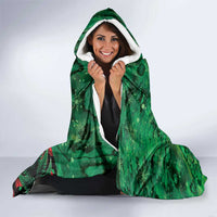 New Zealand Gecko Christmas Hooded Blanket Meri Kirihimete Paua Shell Mix Pohutukawa LT14 - Polynesian Pride