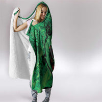 New Zealand Gecko Christmas Hooded Blanket Meri Kirihimete Paua Shell Mix Pohutukawa LT14 - Polynesian Pride