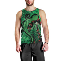 New Zealand Gecko Christmas Men Tank Top Meri Kirihimete Paua Shell Mix Pohutukawa LT14 - Polynesian Pride