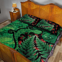 New Zealand Gecko Christmas Quilt Bed Set Meri Kirihimete Paua Shell Mix Pohutukawa LT14 - Polynesian Pride