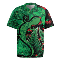 New Zealand Gecko Christmas Rugby Jersey Meri Kirihimete Paua Shell Mix Pohutukawa LT14 Green - Polynesian Pride