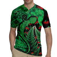 New Zealand Gecko Christmas Rugby Jersey Meri Kirihimete Paua Shell Mix Pohutukawa LT14 - Polynesian Pride