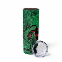New Zealand Gecko Christmas Skinny Tumbler Meri Kirihimete Paua Shell Mix Pohutukawa LT14 - Polynesian Pride