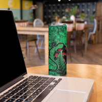 New Zealand Gecko Christmas Skinny Tumbler Meri Kirihimete Paua Shell Mix Pohutukawa LT14 - Polynesian Pride