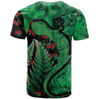 New Zealand Gecko Christmas T Shirt Meri Kirihimete Paua Shell Mix Pohutukawa LT14 - Polynesian Pride