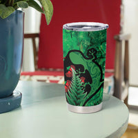 New Zealand Gecko Christmas Tumbler Cup Meri Kirihimete Paua Shell Mix Pohutukawa LT14 - Polynesian Pride