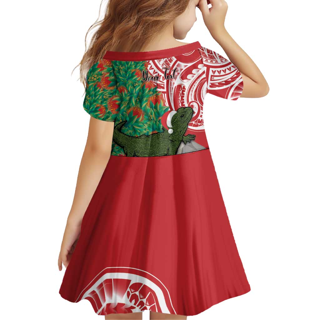 Personalised New Zealand Tuatara Christmas Family Matching Puletasi and Hawaiian Shirt Meri Kirihimete Aotearoa Maori Mix Pohutukawa LT14 - Polynesian Pride