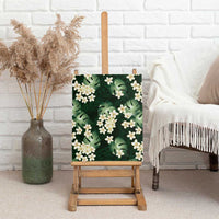 Green Tropical Hawaii Canvas Wall Art Seamless Monstera Plumeria Hawaiian Pattern LT14 - Polynesian Pride