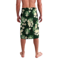 Green Tropical Hawaii Lavalava Seamless Monstera Plumeria Hawaiian Pattern LT14 - Polynesian Pride