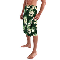 Green Tropical Hawaii Lavalava Seamless Monstera Plumeria Hawaiian Pattern LT14 - Polynesian Pride