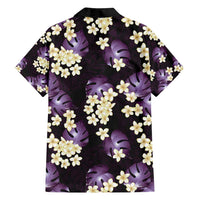 Purple Tropical Hawaii Family Matching Off Shoulder Maxi Dress and Hawaiian Shirt Seamless Monstera Plumeria Hawaiian Pattern LT14 - Polynesian Pride