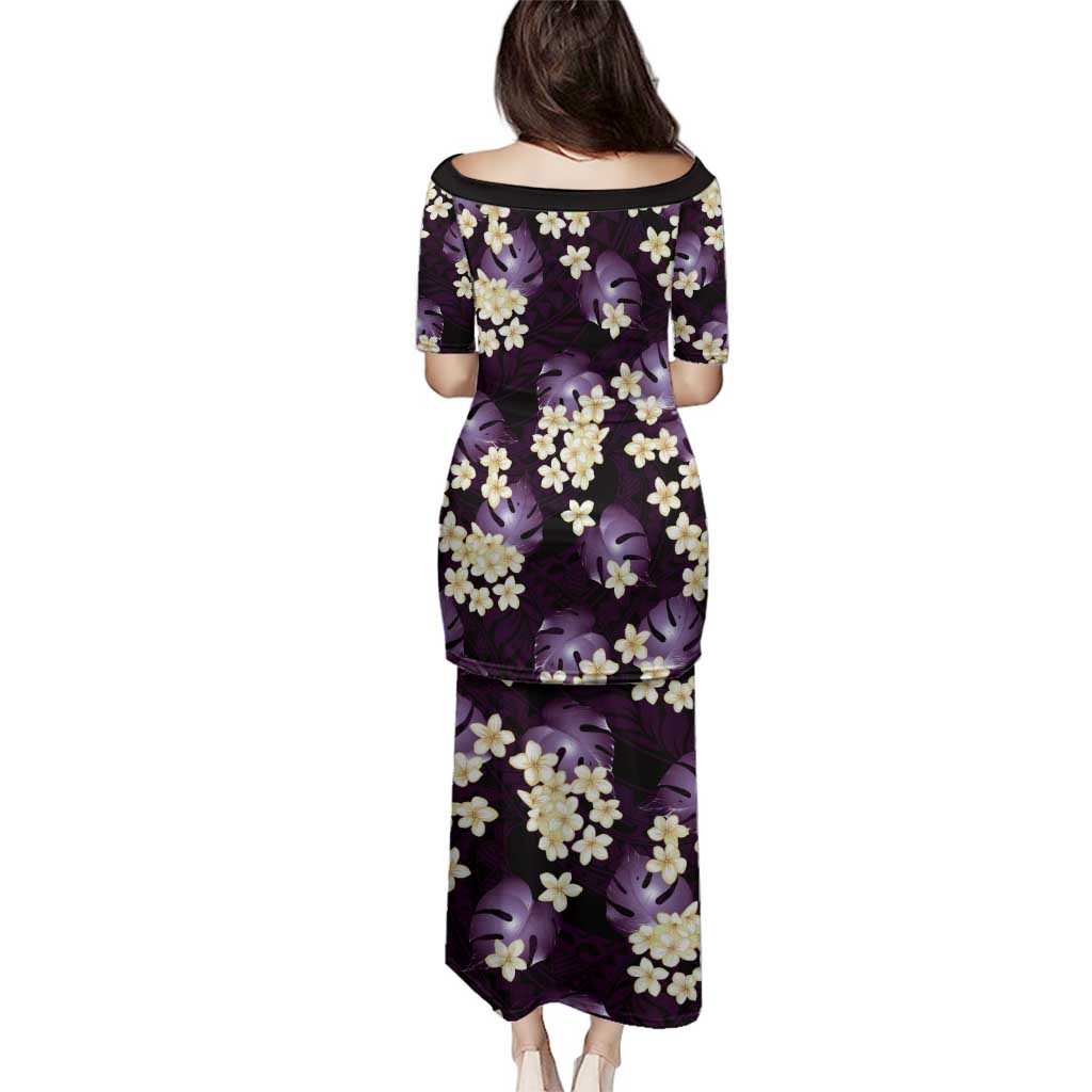 Purple Tropical Hawaii Family Matching Puletasi and Hawaiian Shirt Seamless Monstera Plumeria Hawaiian Pattern LT14 - Polynesian Pride