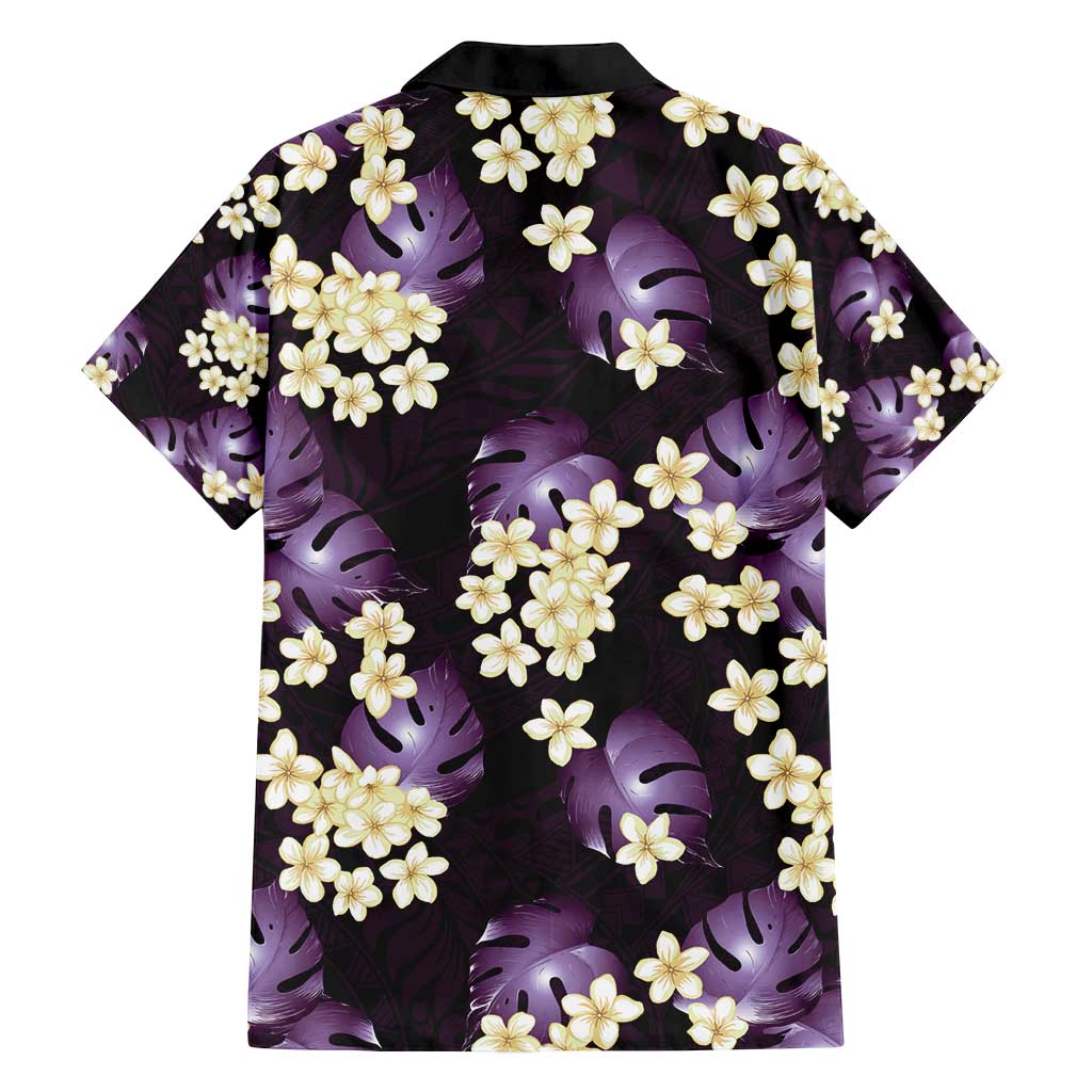 Purple Tropical Hawaii Family Matching Summer Maxi Dress and Hawaiian Shirt Seamless Monstera Plumeria Hawaiian Pattern LT14 - Polynesian Pride