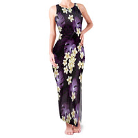 Purple Tropical Hawaii Family Matching Tank Maxi Dress and Hawaiian Shirt Seamless Monstera Plumeria Hawaiian Pattern LT14 Mom's Dress Purple - Polynesian Pride