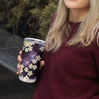Purple Tropical Hawaii Tumbler Cup Seamless Monstera Plumeria Hawaiian Pattern - Polynesian Pride