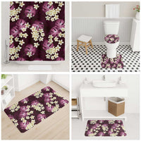 Pink Tropical Hawaii Bathroom Set Seamless Monstera Plumeria Hawaiian Pattern LT14 - Polynesian Pride