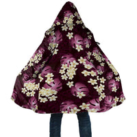Pink Tropical Hawaii Cloak Seamless Monstera Plumeria Hawaiian Pattern LT14 Unisex Pink - Polynesian Pride