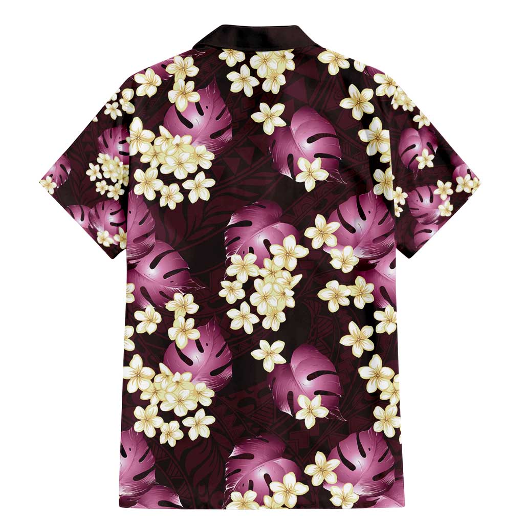 Pink Tropical Hawaii Family Matching Mermaid Dress and Hawaiian Shirt Seamless Monstera Plumeria Hawaiian Pattern LT14 - Polynesian Pride