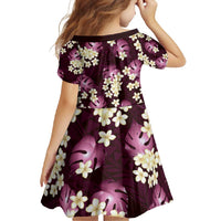 Pink Tropical Hawaii Family Matching Tank Maxi Dress and Hawaiian Shirt Seamless Monstera Plumeria Hawaiian Pattern LT14 - Polynesian Pride