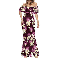 Pink Tropical Hawaii Mermaid Dress Seamless Monstera Plumeria Hawaiian Pattern - Polynesian Pride