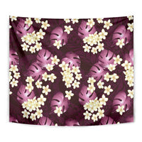 Pink Tropical Hawaii Tapestry Seamless Monstera Plumeria Hawaiian Pattern LT14 - Polynesian Pride