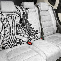 Black White Polynesia Tropical Flowers Back Car Seat Cover LT14 - Polynesian Pride
