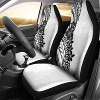 Black White Polynesia Tropical Flowers Car Seat Cover LT14 - Polynesian Pride