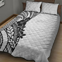Black White Polynesia Tropical Flowers Quilt Bed Set LT14 - Polynesian Pride