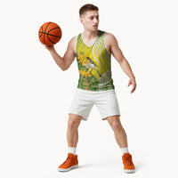 Hawaii Palila Mamane Basketball Jersey Hawaiian Honeycreeper With Native Flower LT14 - Polynesian Pride