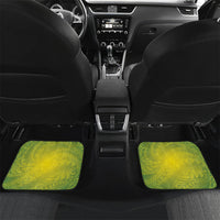 Hawaii Palila Mamane Car Mats Hawaiian Honeycreeper With Native Flower LT14 Set 2pcs - Back Green - Polynesian Pride