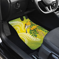 Hawaii Palila Mamane Car Mats Hawaiian Honeycreeper With Native Flower LT14 - Polynesian Pride