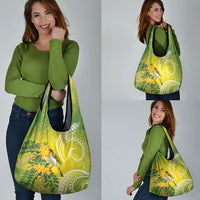 Hawaii Palila Mamane Grocery Bag Hawaiian Honeycreeper With Native Flower LT14 - Polynesian Pride