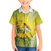 Hawaii Palila Mamane Hawaiian Shirt Hawaiian Honeycreeper With Native Flower LT14 - Polynesian Pride