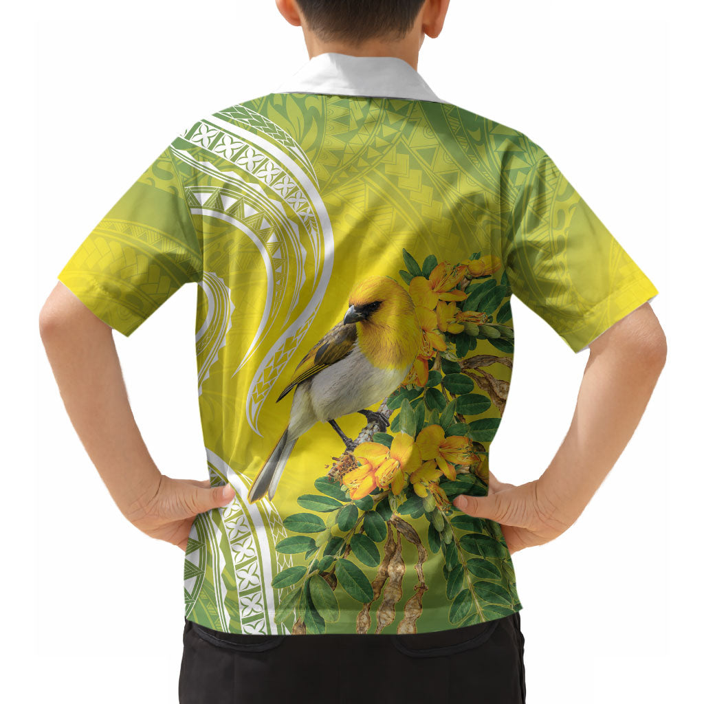 Hawaii Palila Mamane Hawaiian Shirt Hawaiian Honeycreeper With Native Flower LT14 - Polynesian Pride