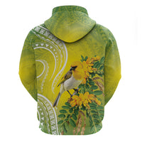 Hawaii Palila Mamane Hoodie Hawaiian Honeycreeper With Native Flower