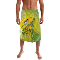 Hawaii Palila Mamane Lavalava Hawaiian Honeycreeper With Native Flower LT14 Green - Polynesian Pride