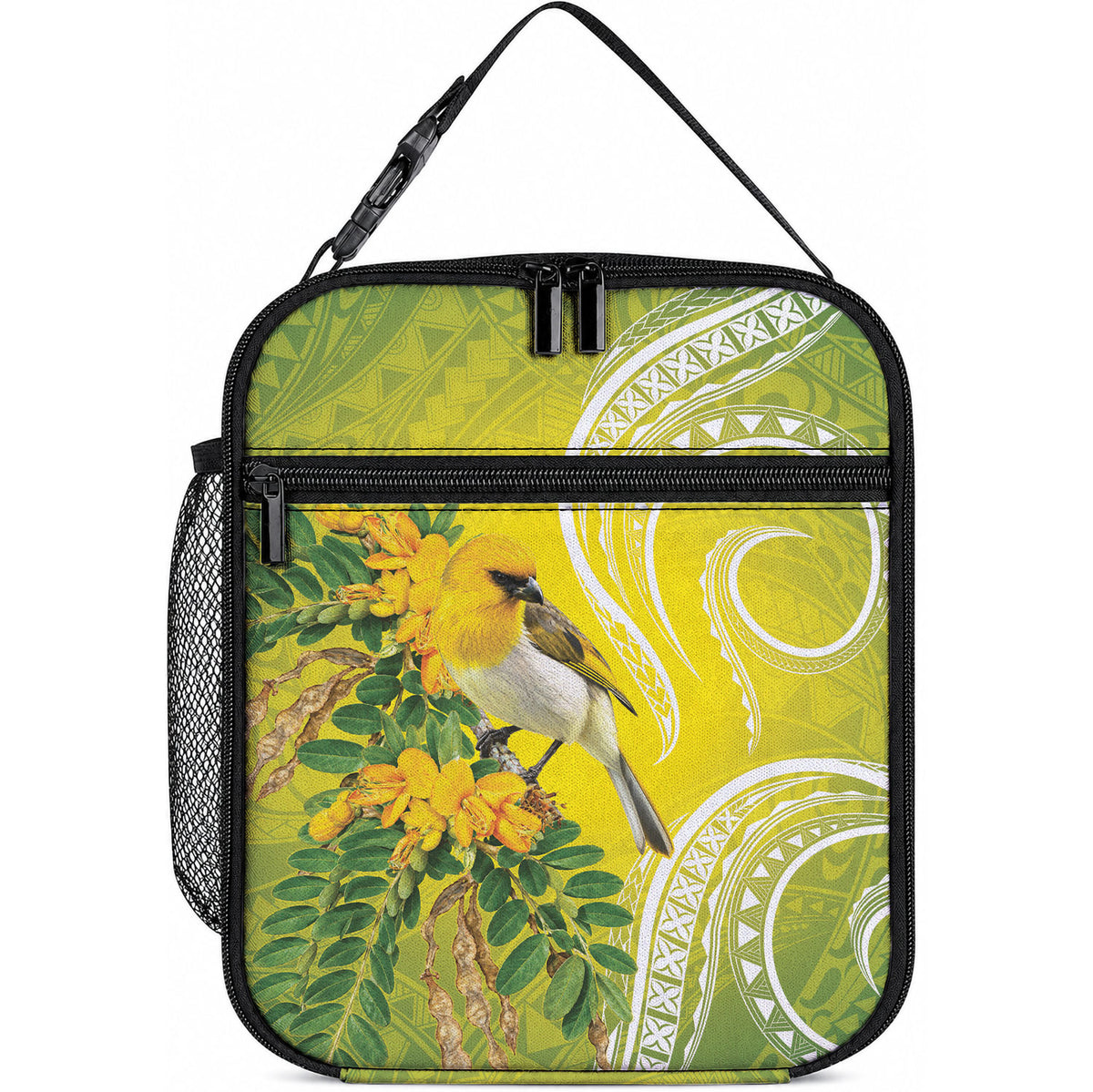 Hawaii Palila Mamane Lunch Bag Hawaiian Honeycreeper With Native Flower
