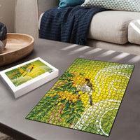 Hawaii Palila Mamane Puzzle Hawaiian Honeycreeper With Native Flower