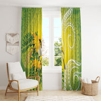 Hawaii Palila Mamane Window Curtain Hawaiian Honeycreeper With Native Flower
