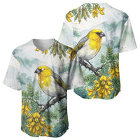 Aloha Hawaii Palila Mamane Watercolor Baseball Jersey LT14 - Polynesian Pride