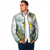 Aloha Hawaii Palila Mamane Watercolor Padded Jacket