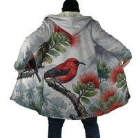 Aloha Hawaii Apapane Ohia Lehua Watercolor Cloak