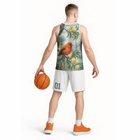 Aloha Hawaii Akepa Koa Tree Watercolor Basketball Jersey