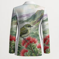 Aloha Hawaii Creeper Ohia Lehua Watercolor Blazer LT14 - Polynesian Pride