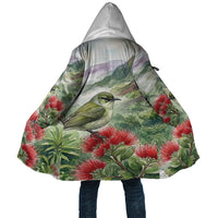 Aloha Hawaii Creeper Ohia Lehua Watercolor Cloak LT14 Unisex Watercolor - Polynesian Pride