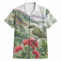 Aloha Hawaii Creeper Ohia Lehua Watercolor Hawaiian Shirt LT14 Watercolor - Polynesian Pride