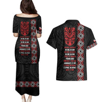 Aotearoa Toitu Te Tiriti Couples Matching Puletasi and Hawaiian Shirt Honour The Treaty Maori Haka LT14 - Polynesian Pride
