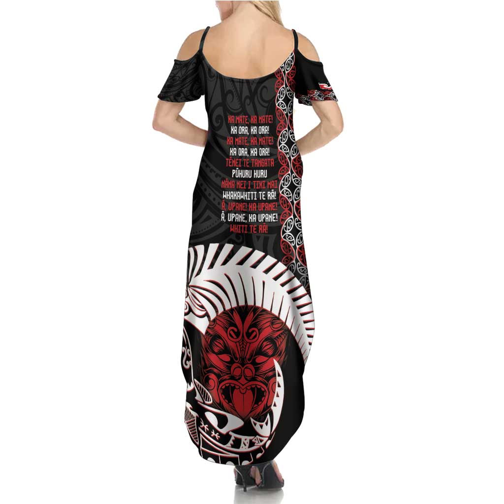 Aotearoa Toitu Te Tiriti Family Matching Summer Maxi Dress and Hawaiian Shirt Honour The Treaty Maori Haka LT14 - Polynesian Pride