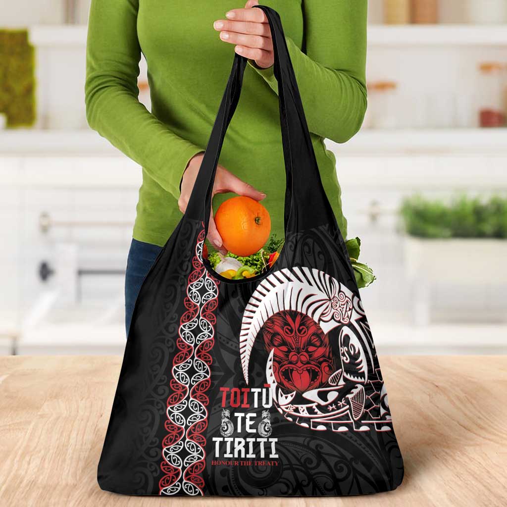 Aotearoa Toitu Te Tiriti Grocery Bag Honour The Treaty Maori Haka LT14 - Polynesian Pride